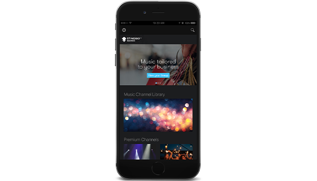 Stingray Business app on a phone